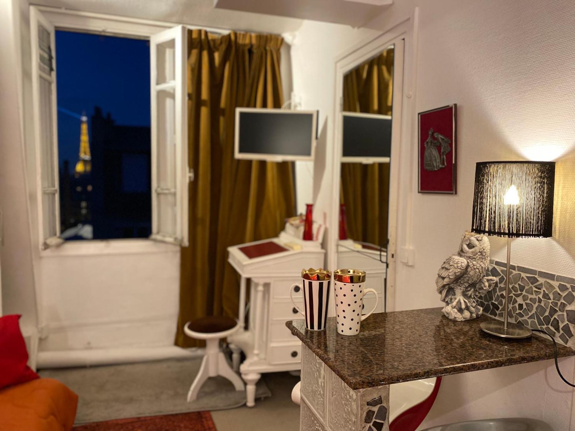Studio Chic Paris Tour Eiffel Near Eiffel Tower 7Th Floor Екстер'єр фото